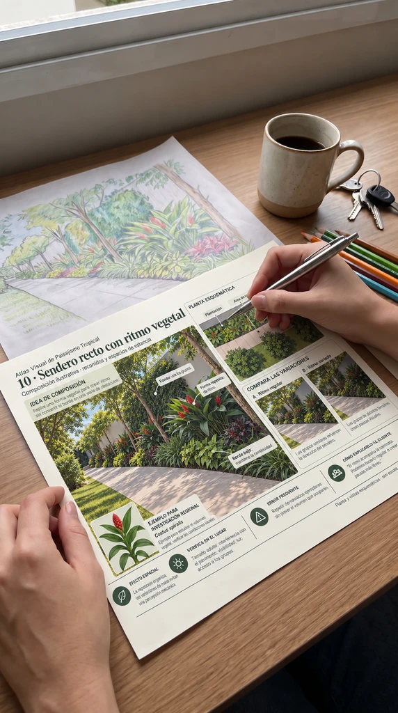 Consulta ilustrativa de una ficha impresa del Atlas sobre senderos