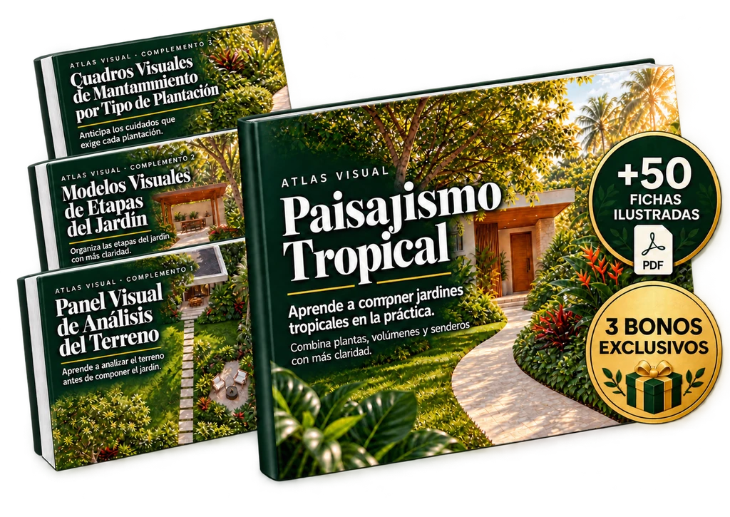 Paquete Completo digital: Atlas Visual de Paisajismo Tropical y los tres bonos